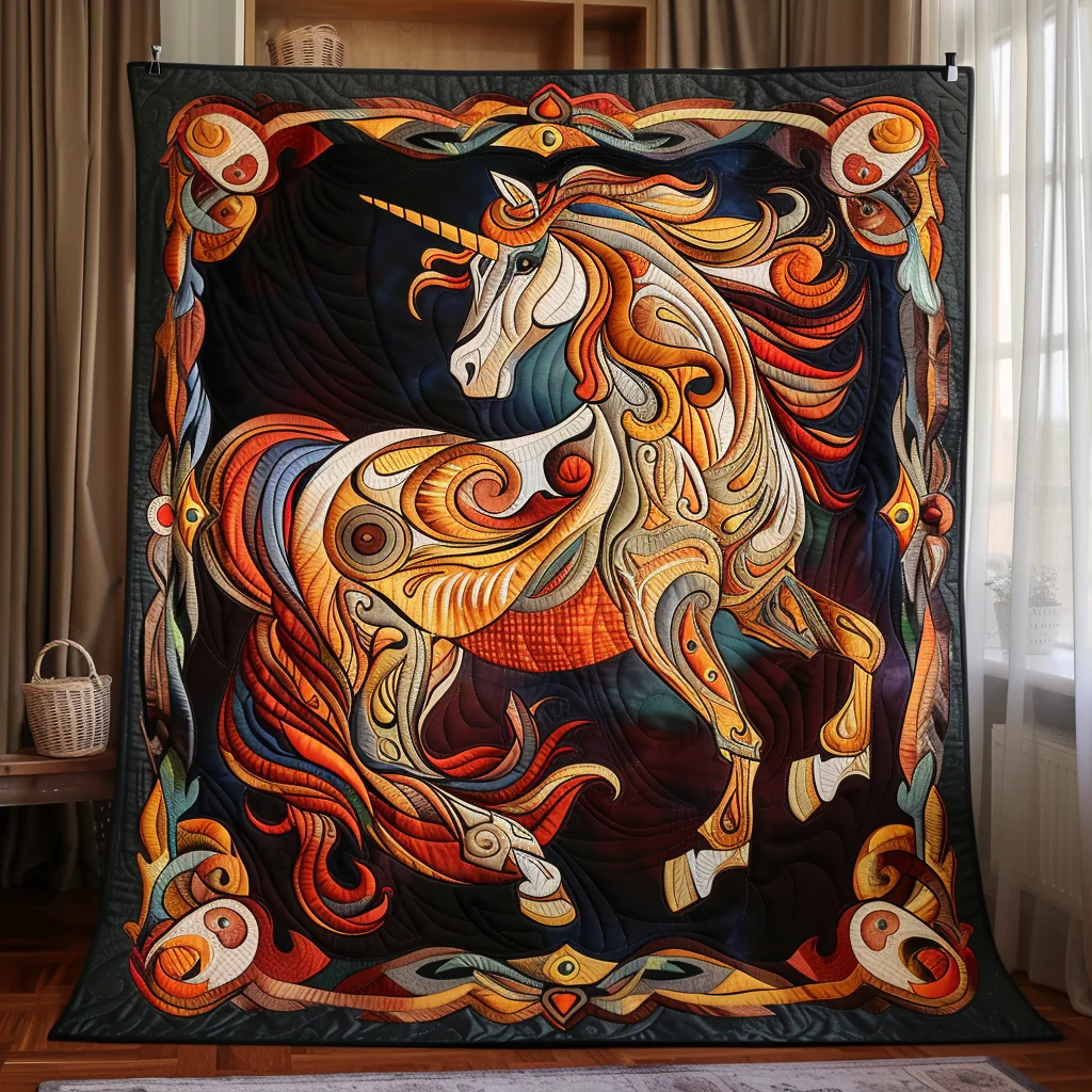 Artistic Horse-Themed Blanket