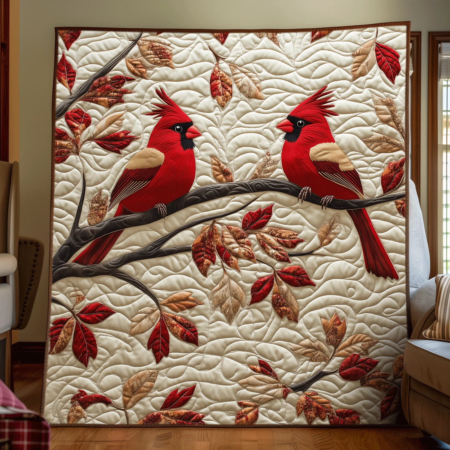 Autumn Cardinal Blanket - Image 2