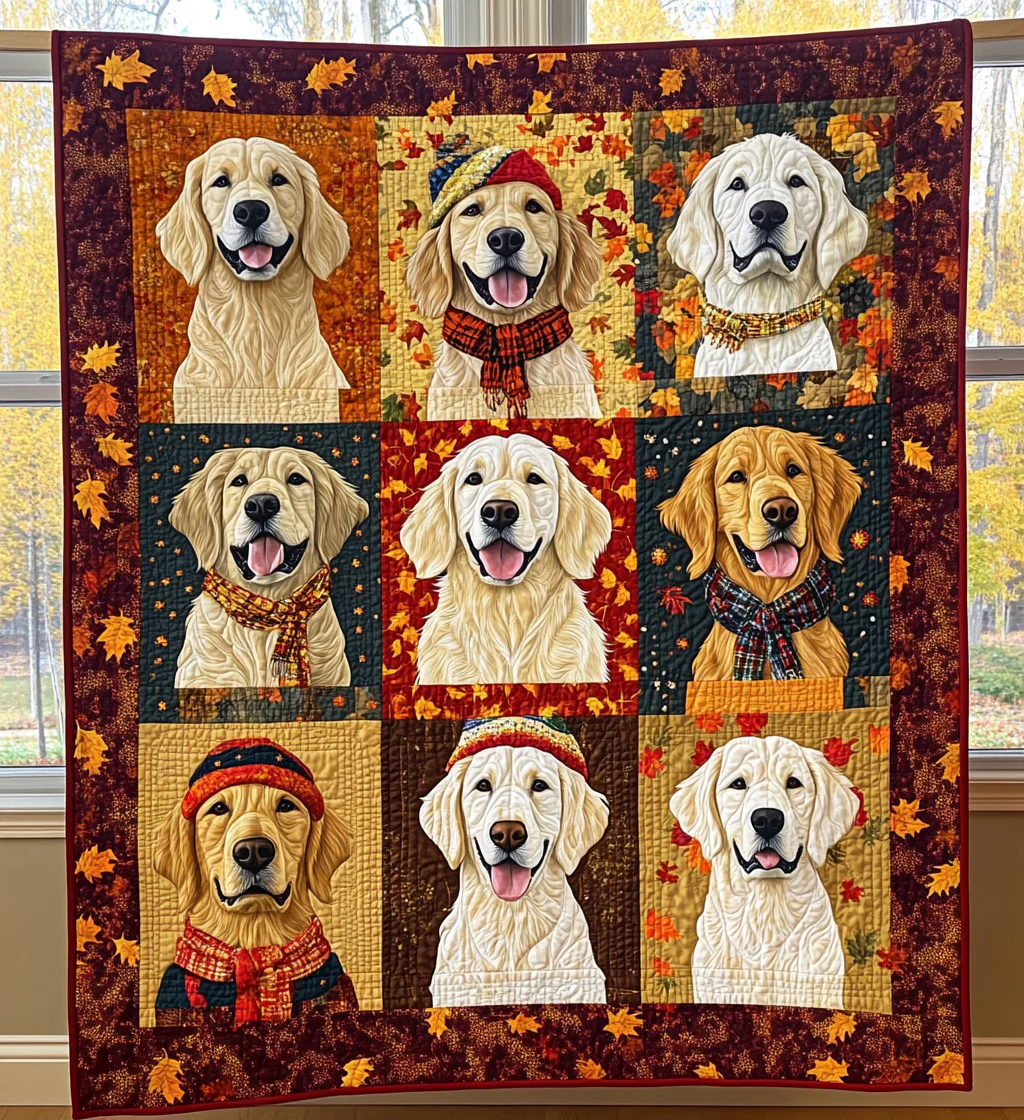 Autumn Retriever Charms Blanket