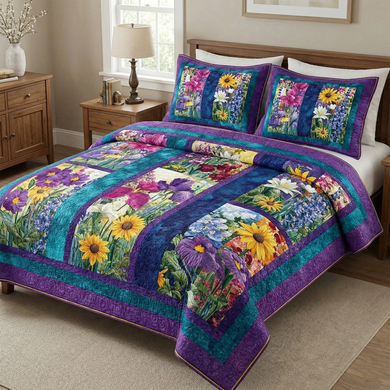 Floral Harmony 3-Piece Bedding Set