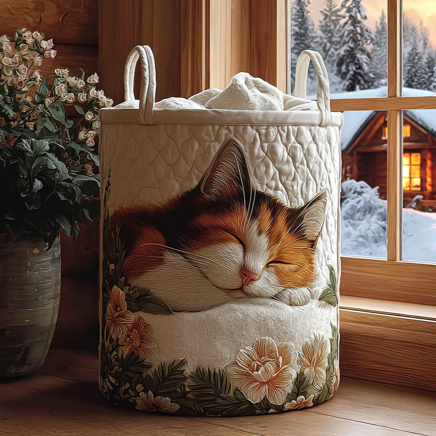Snowy Rest Laundry Basket