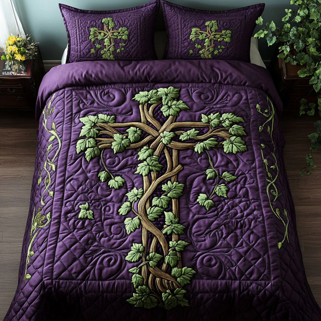 Vine Cross 3-Piece Bedding Set