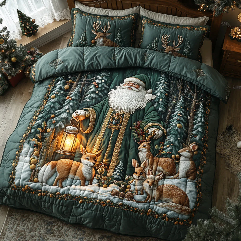 Vintage Santa Bedding Set